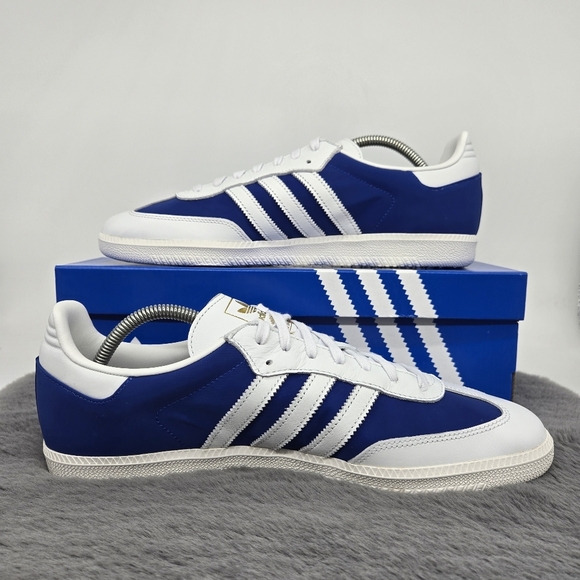 New adidas Samba OG Crystal White Royal Blue Men\'s Shoes Size 12 main image 4